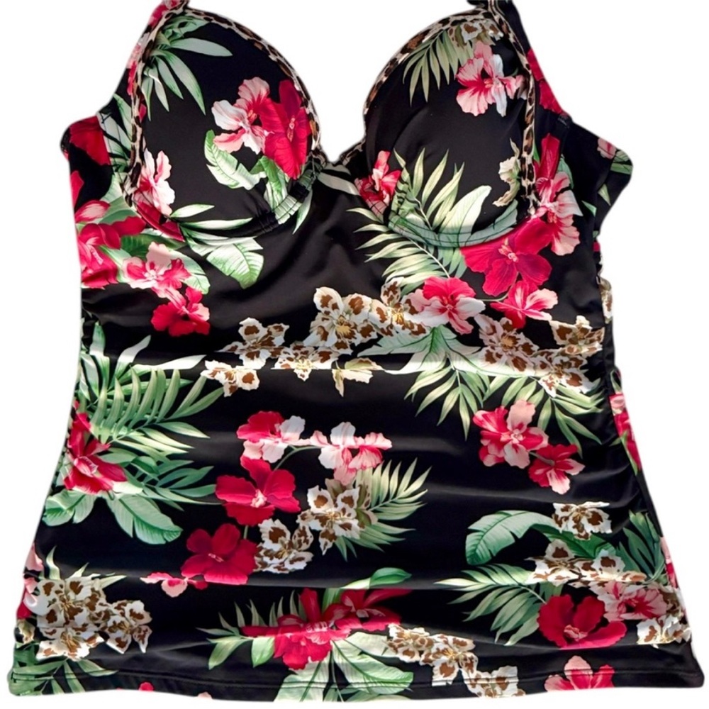 Tommy Bahama Lily Cat Underwire Tankini Top, C Cup - Picture 7 of 12